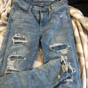 High Rise American Eagle Jeans with rips